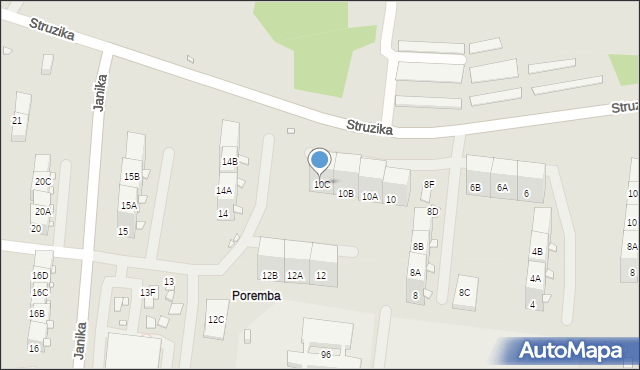 Zabrze, Struzika Stanisława, 10C, mapa Zabrza