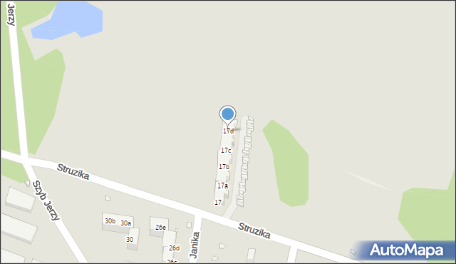 Zabrze, Struzika Stanisława, 17d, mapa Zabrza