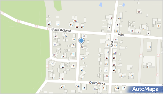 Zabrze, Stara Kolonia, 23, mapa Zabrza