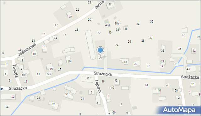 Zagacie, Strażacka, 21, mapa Zagacie