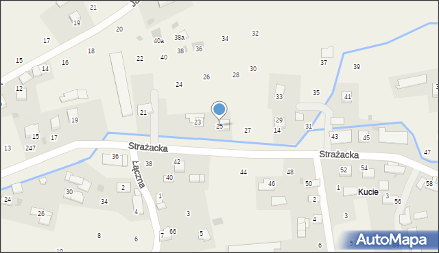 Zagacie, Strażacka, 25, mapa Zagacie