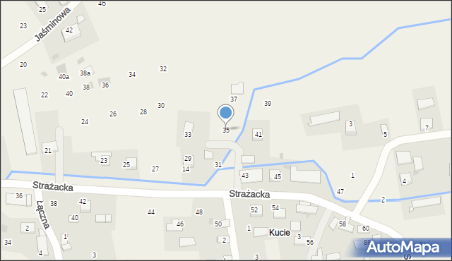 Zagacie, Strażacka, 35, mapa Zagacie