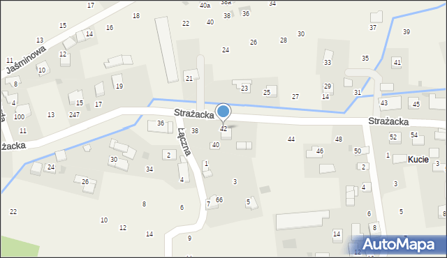 Zagacie, Strażacka, 42, mapa Zagacie