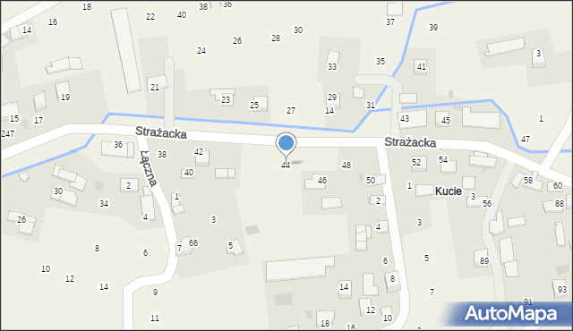 Zagacie, Strażacka, 44, mapa Zagacie