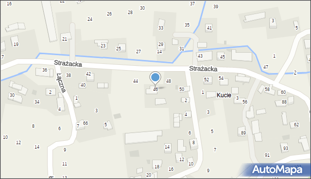 Zagacie, Strażacka, 46, mapa Zagacie