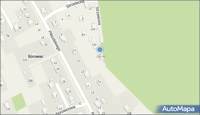 Zagórze, Strzelecka, 7b, mapa Zagórze