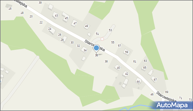 Zakliczyn, Starowiejska, 36, mapa Zakliczyn