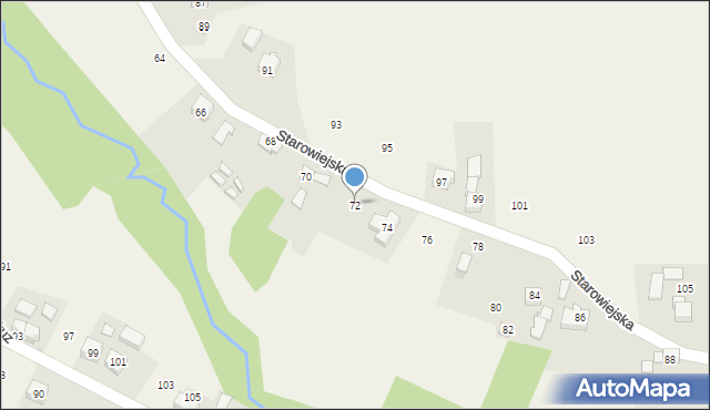 Zakliczyn, Starowiejska, 72, mapa Zakliczyn