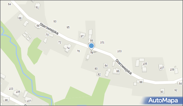 Zakliczyn, Starowiejska, 78, mapa Zakliczyn