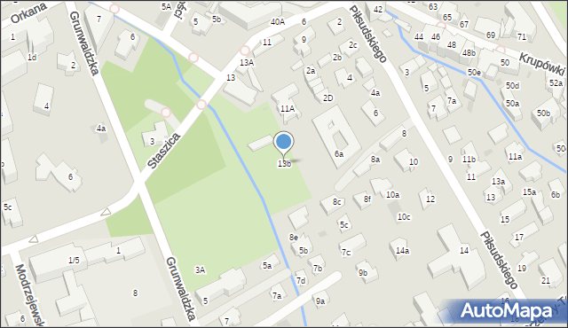 Zakopane, Staszica Stanisława, 13b, mapa Zakopanego