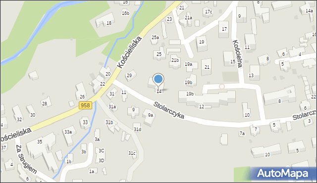 Zakopane, Stolarczyka Józefa, ks., 14, mapa Zakopanego