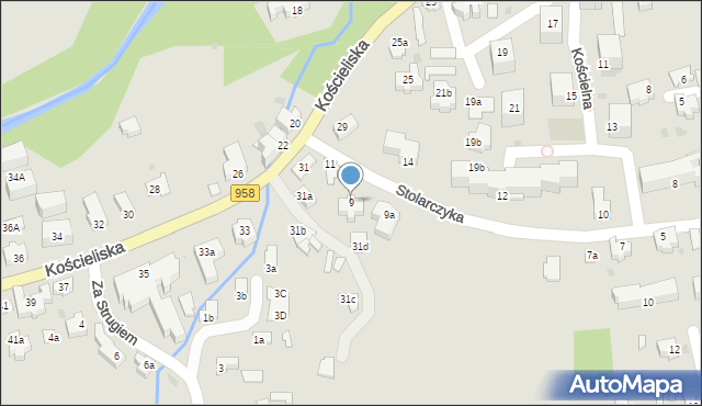 Zakopane, Stolarczyka Józefa, ks., 9, mapa Zakopanego