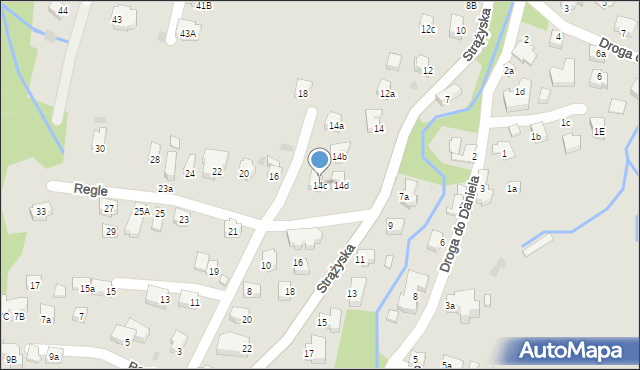 Zakopane, Strążyska, 14c, mapa Zakopanego