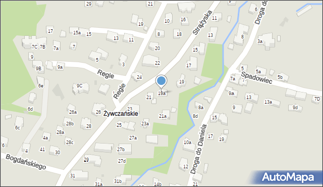 Zakopane, Strążyska, 19a, mapa Zakopanego