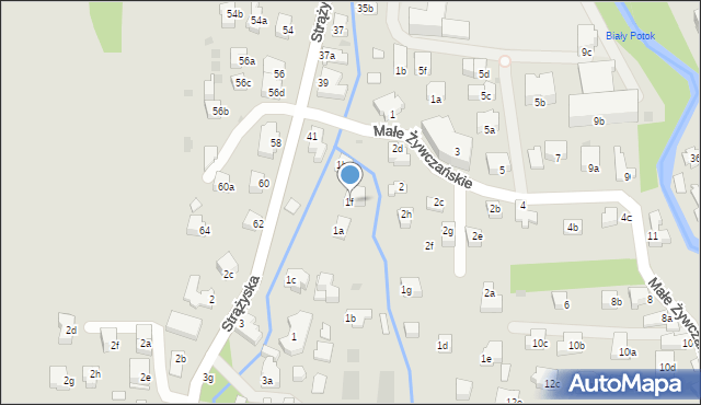 Zakopane, Strążyska, 1f, mapa Zakopanego