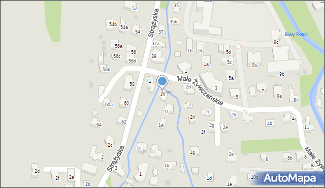 Zakopane, Strążyska, 1h, mapa Zakopanego