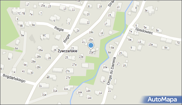 Zakopane, Strążyska, 21a, mapa Zakopanego