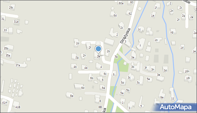 Zakopane, Strążyska, 2e, mapa Zakopanego