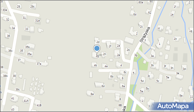 Zakopane, Strążyska, 2g, mapa Zakopanego