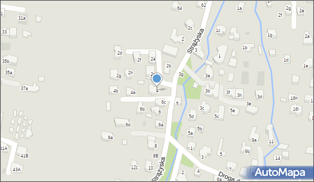 Zakopane, Strążyska, 4, mapa Zakopanego