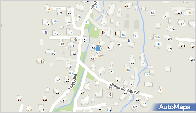 Zakopane, Strążyska, 5b, mapa Zakopanego