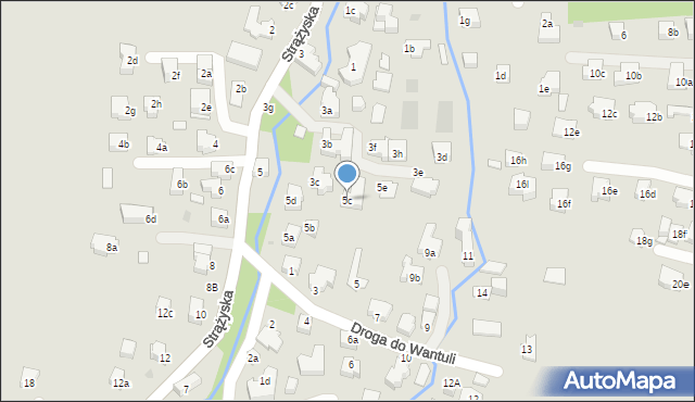 Zakopane, Strążyska, 5c, mapa Zakopanego