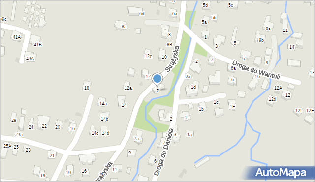 Zakopane, Strążyska, 7, mapa Zakopanego