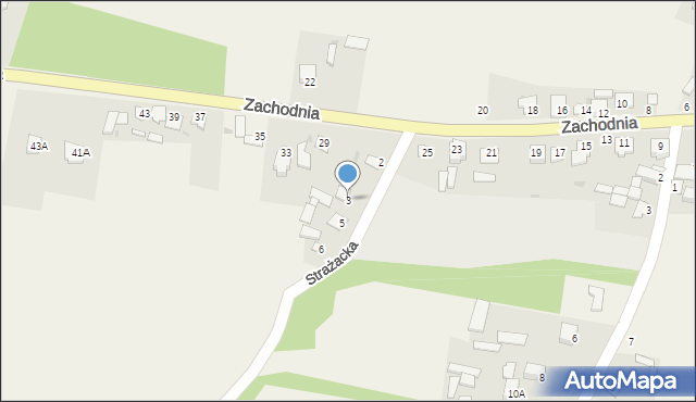 Zakrzówek, Strażacka, 3, mapa Zakrzówek