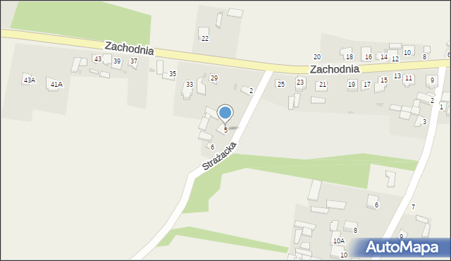 Zakrzówek, Strażacka, 5, mapa Zakrzówek