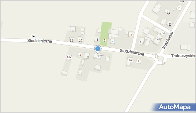 Żarnowiec, Studzieniczna, 7, mapa Żarnowiec