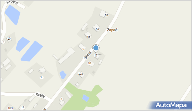 Zarzecze, Stara, 12, mapa Zarzecze