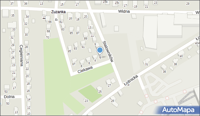 Zawiercie, Stalowników, 5, mapa Zawiercie