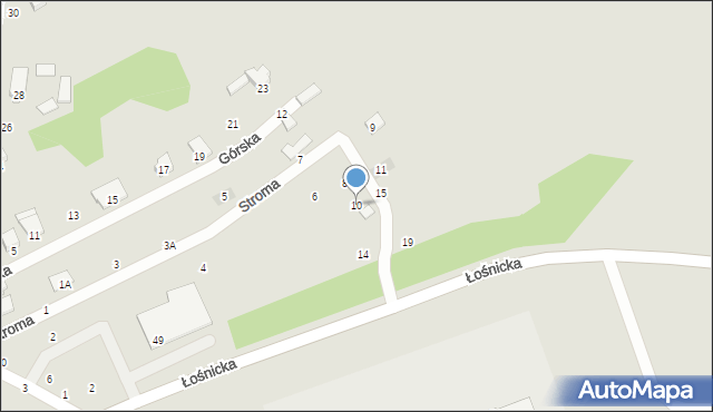 Zawiercie, Stroma, 10, mapa Zawiercie