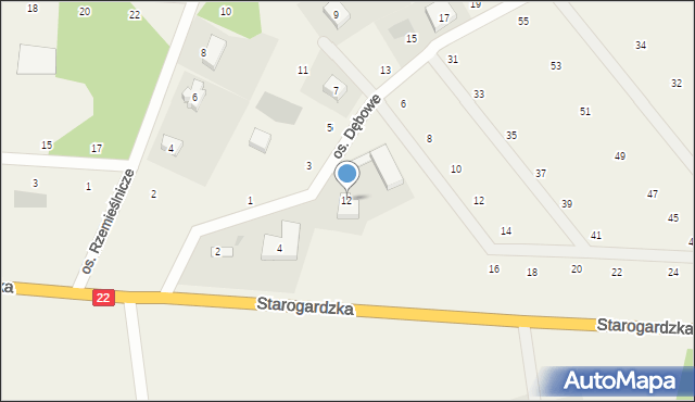 Zblewo, Starogardzka, 12, mapa Zblewo