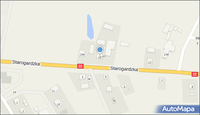 Zblewo, Starogardzka, 14, mapa Zblewo