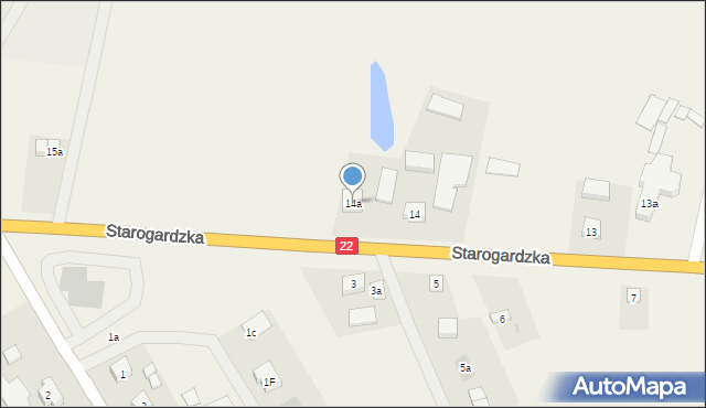 Zblewo, Starogardzka, 14a, mapa Zblewo