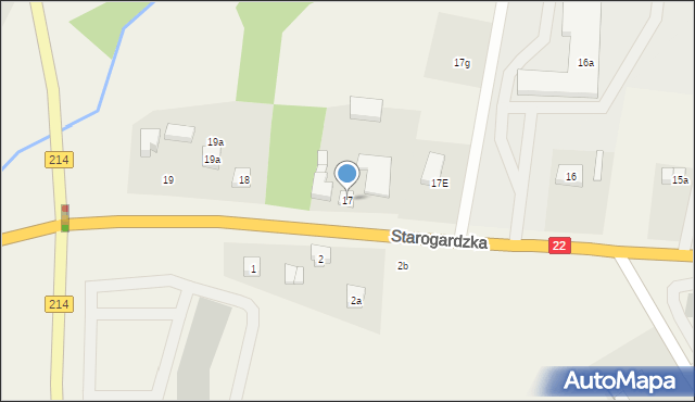 Zblewo, Starogardzka, 17, mapa Zblewo