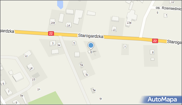 Zblewo, Starogardzka, 6, mapa Zblewo