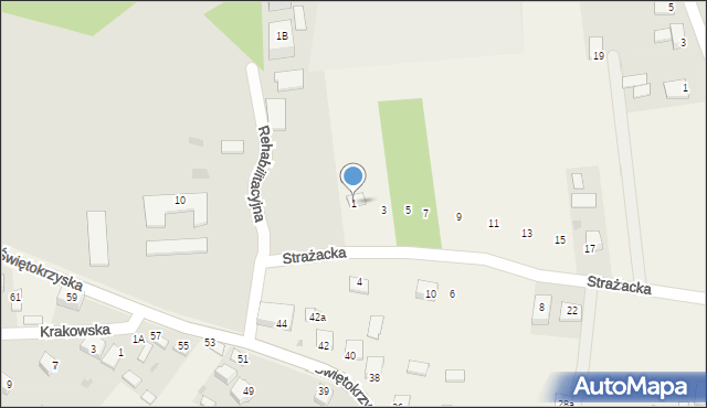 Zbludowice, Strażacka, 1, mapa Zbludowice