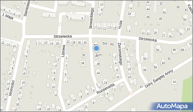 Zdzieszowice, Strzelecka, 48, mapa Zdzieszowice