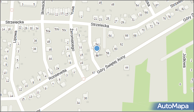 Zdzieszowice, Strzelecka, 56, mapa Zdzieszowice