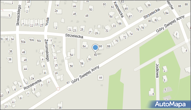 Zdzieszowice, Strzelecka, 62, mapa Zdzieszowice