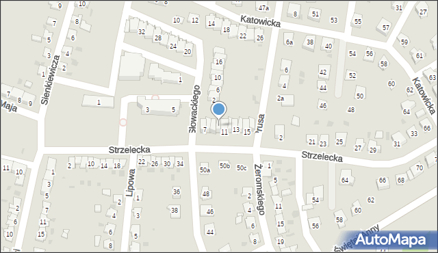 Zdzieszowice, Strzelecka, 9a, mapa Zdzieszowice