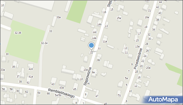 Zgierz, Stępowizna, 12, mapa Zgierz