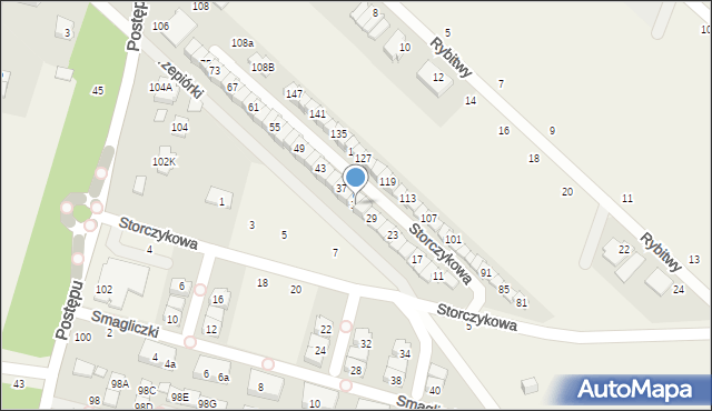 Zgorzała, Storczykowa, 33, mapa Zgorzała