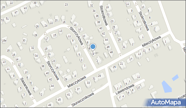 Zielona Góra, Storczykowa, 4, mapa Zielona Góra