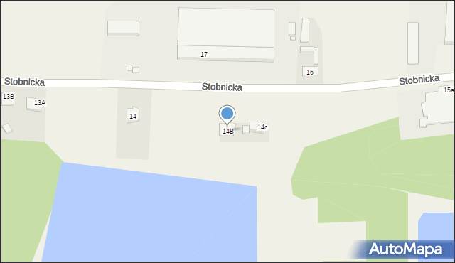 Zielonagóra, Stobnicka, 14B, mapa Zielonagóra