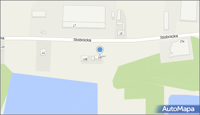 Zielonagóra, Stobnicka, 14c, mapa Zielonagóra