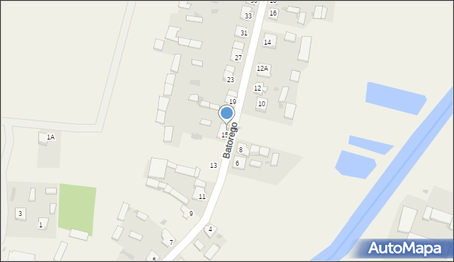 Zieluń, Stefana Batorego, 17, mapa Zieluń