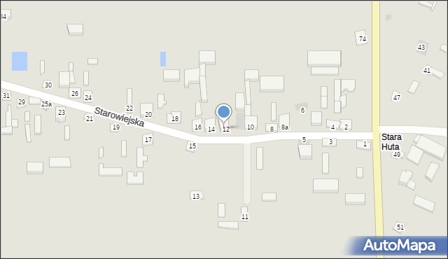 Złoczew, Starowiejska, 12A, mapa Złoczew